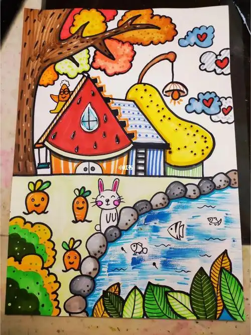 画画  #创意儿童画  ##创意美术儿童画  #少儿创意美术  #画画的日常