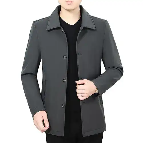 newlake夹克男爸爸装春秋季男士外套中老年男装休闲衣服秋装中年薄款