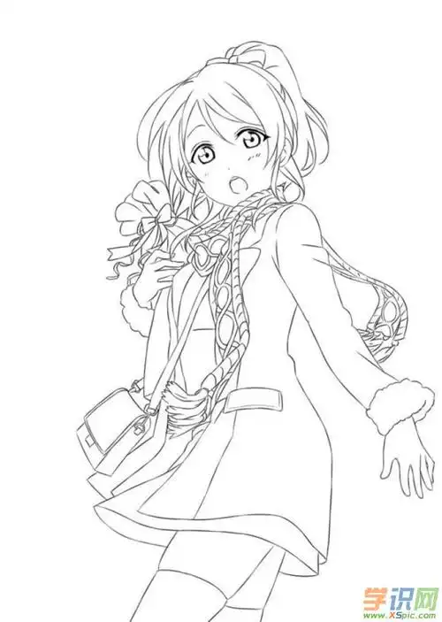 动漫少女素描画法图片