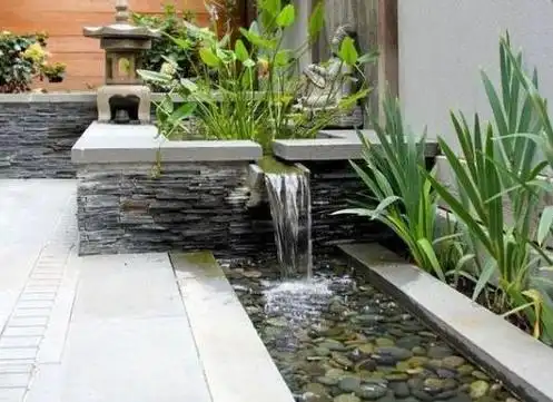 别墅庭院设计假山水景-效果图片,请找别墅庭院设计公司-西江月景观