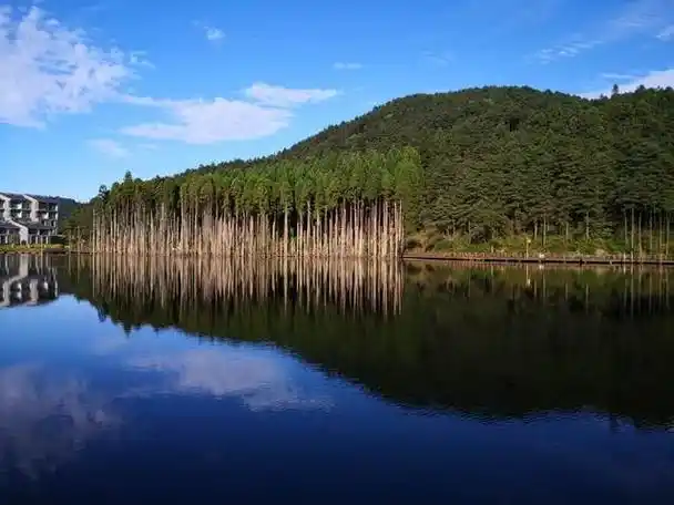 月亮湖风景区位于内蒙古自治区阿拉善盟阿拉善左旗境内,坐落在腾格里