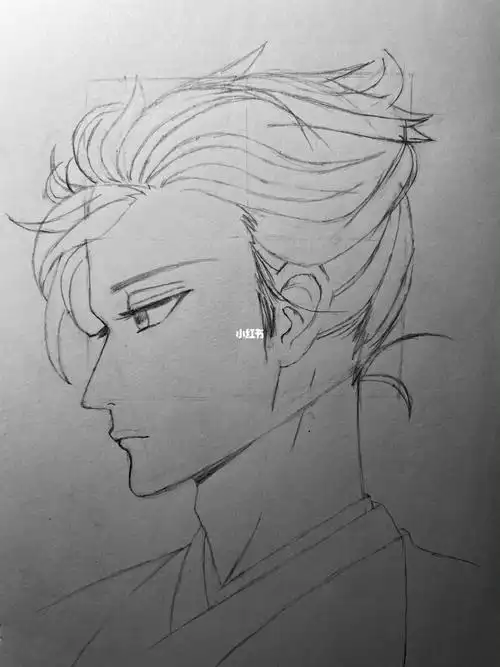 零基础画画day8下漫画男生侧面