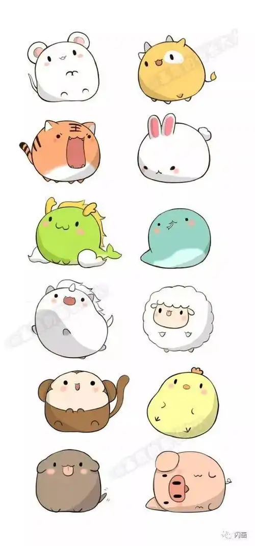 萌萌的小动物手账边框简笔画94超可爱的萌物简笔画手帐素材简笔画
