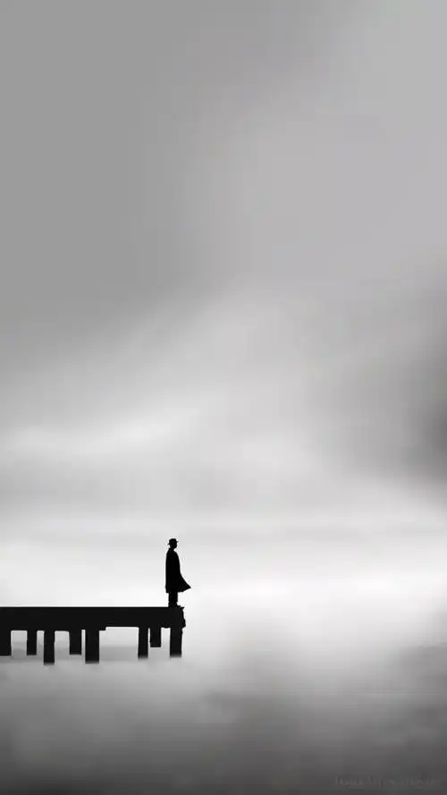 个性黑白微信聊天壁纸_背景