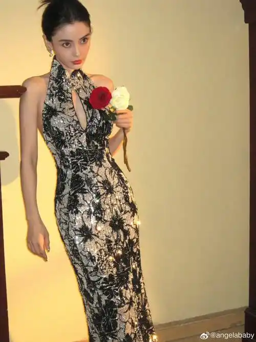 惊艳全场angelababy上海时装周秀东方魅力旗袍连衣裙美翻天