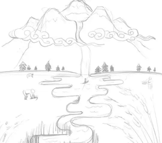 长白山简笔画长白山简笔画图片大全集