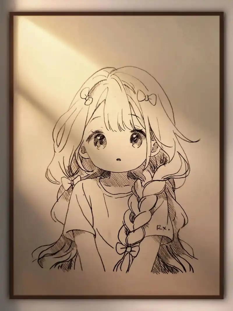 图文种草机 打卡每日简笔画,可爱的小女孩简笔画怎么画?小女 - 抖音