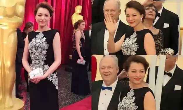 董卿这次美到国外去了,一身黑色刺绣长裙现身国际大型活动,东方美人