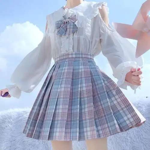 木子制服百褶裙校服正统短裙jk子之现货花仙子半身裙