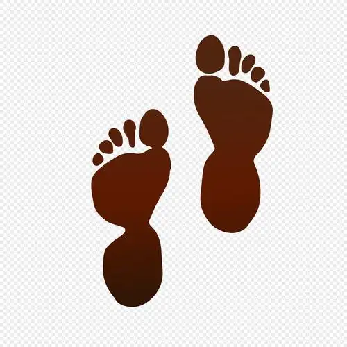 孩子脚印矢量