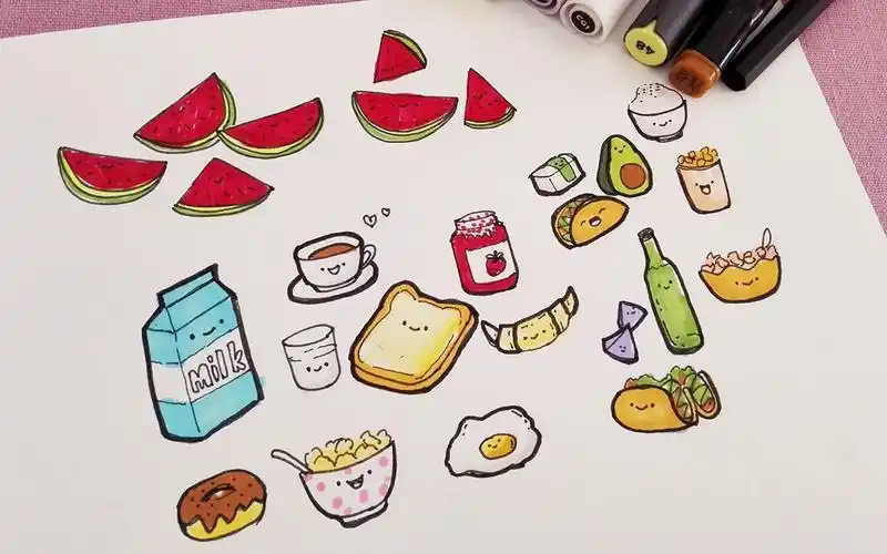 美食图片简笔画春节美食图片简笔画