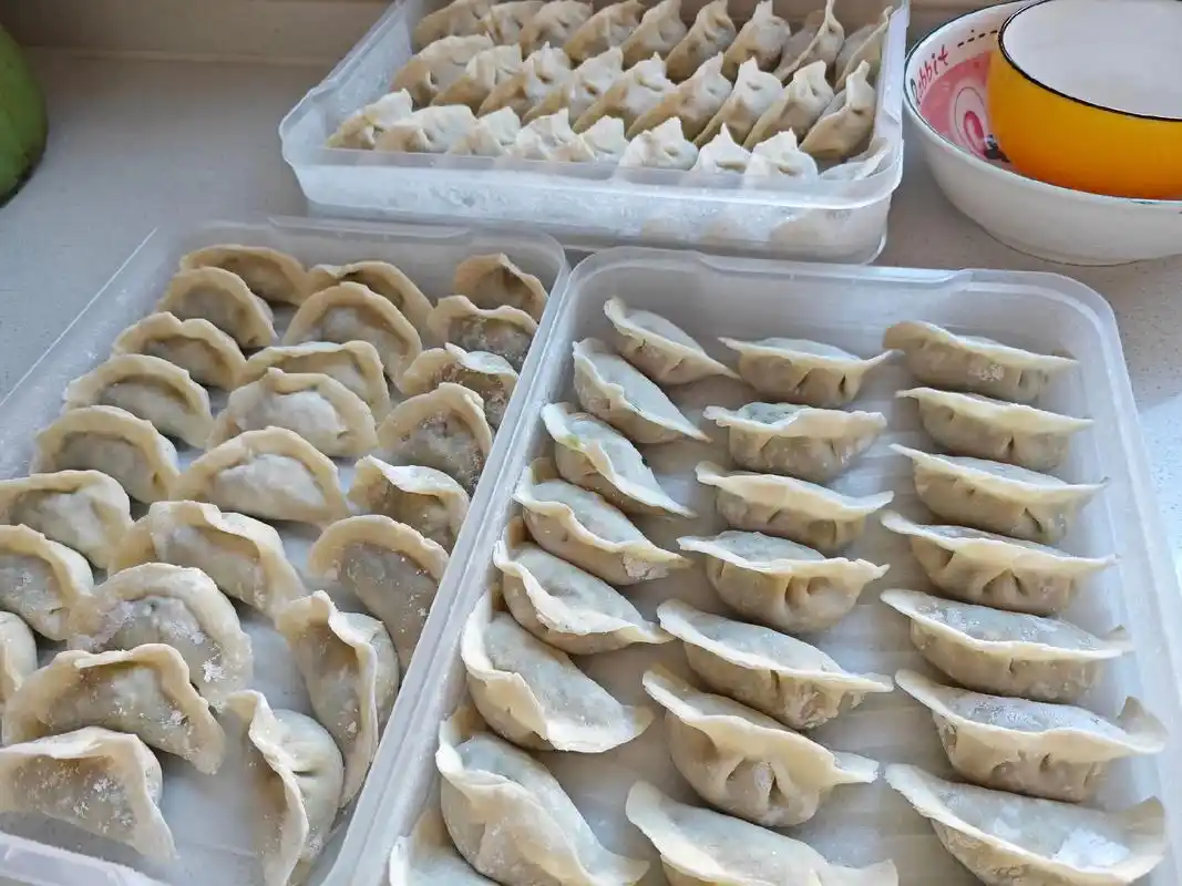 活到40岁第一次自己完成的包饺子,皮是买的现成的,一直不会擀 - 抖音