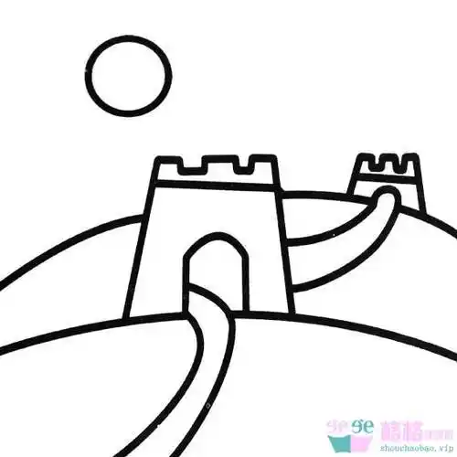 长城简笔画图片长城简笔画图片彩色