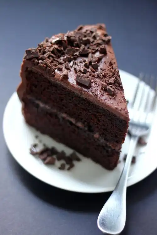 super decadent chocolate cake with chocolate fudge frosting