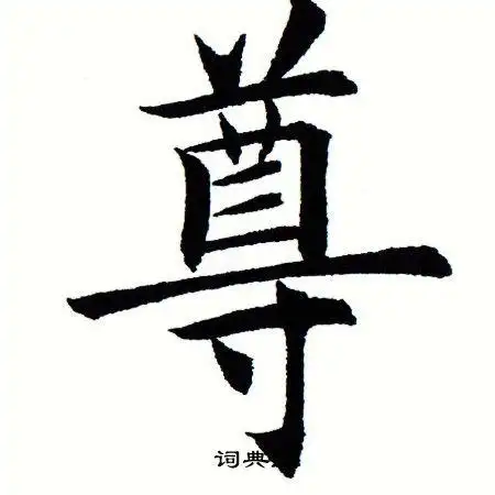 尊字楷书写法_尊楷书怎么写好看_尊书法图片_词典网