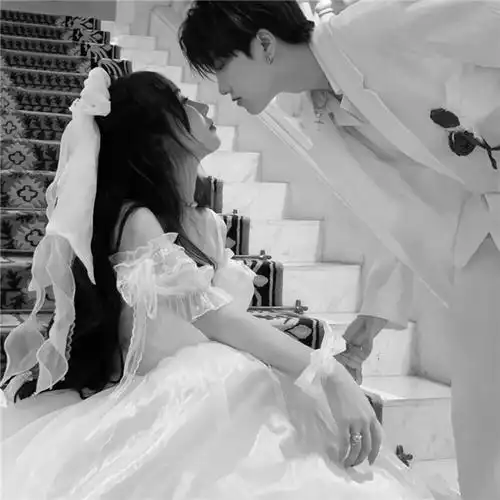 黑白男女情头图片真人