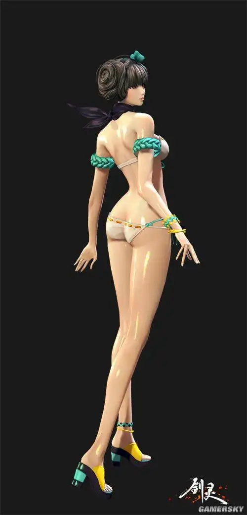 游戏角色纷纷换上了新款泳装大秀身材,性感热辣