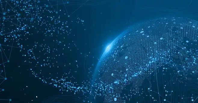 蓝色科技商务大气粒子互联网大数据背景背景图片素材