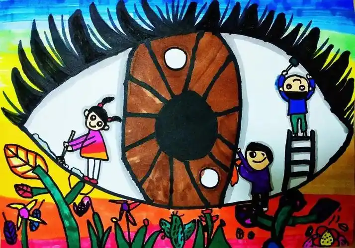 已到几百幅优秀作品首届"同仁蔡司杯"少儿绘画大赛共同举办"eye清晰