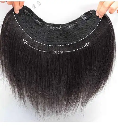 垫发根假发片两边蓬松器真发发片一片式假发无痕两侧增厚u型隐形 真发