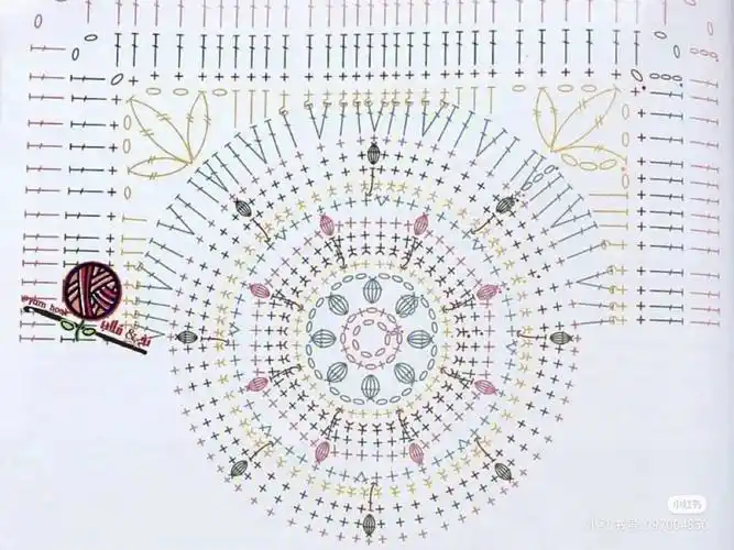 抱枕桌垫钩针图解