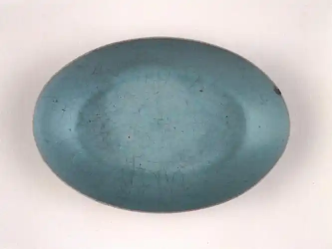 宋汝窑天青釉椭圆洗