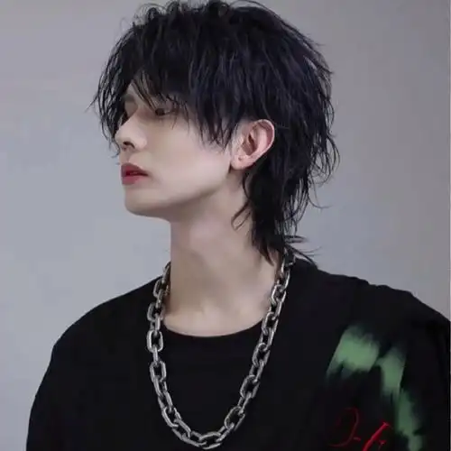 男孩子看了都羡慕的发型,真的绝绝子男生日系狼尾鳞鱼头!