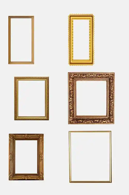 金色欧式相框免抠元素