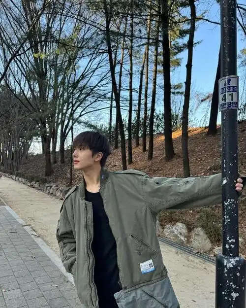 朴志晟栗色头发