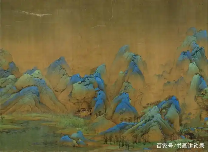 高清《千里江山图》北宋王希孟传世唯一,被视为青绿山水代表作.