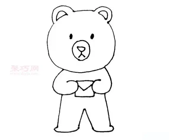 卡通小熊简笔画教程