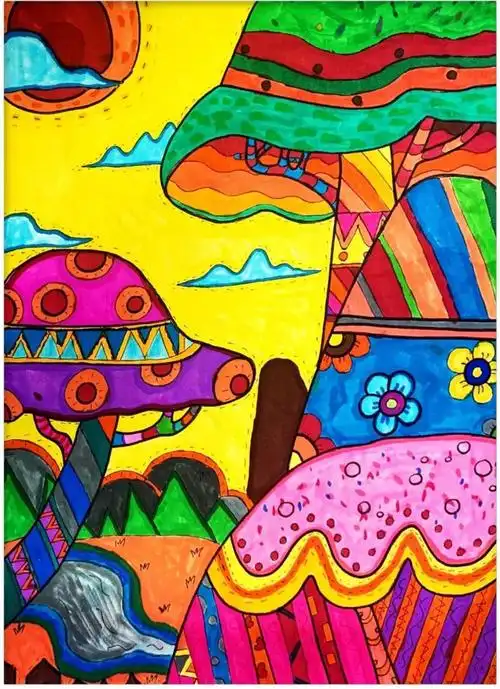 三年级儿童创意绘画作品欣赏(5张)-图1