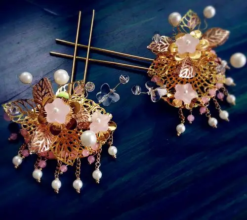 菡萏花开锦绣未央唐嫣同款汉发簪写真头饰古装发饰发饰