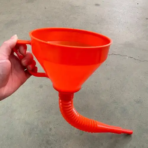 漏斗塑料大口径160mm加机油漏斗带过滤网加汽车加厚大漏斗大手柄大