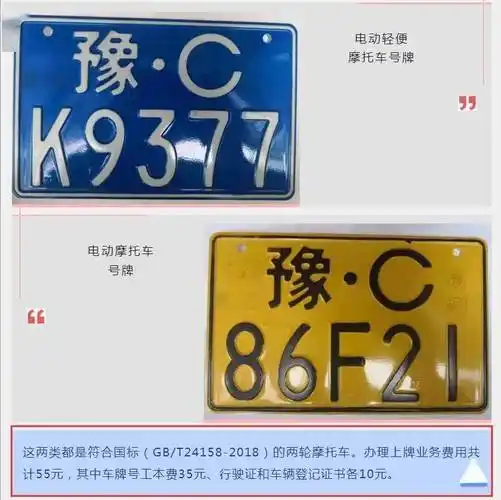 沈阳的牌照这是河北灵寿县五线城市的牌照这是五花八门的电动车牌照