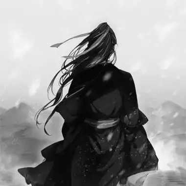 古风人物男生头像黑白动漫