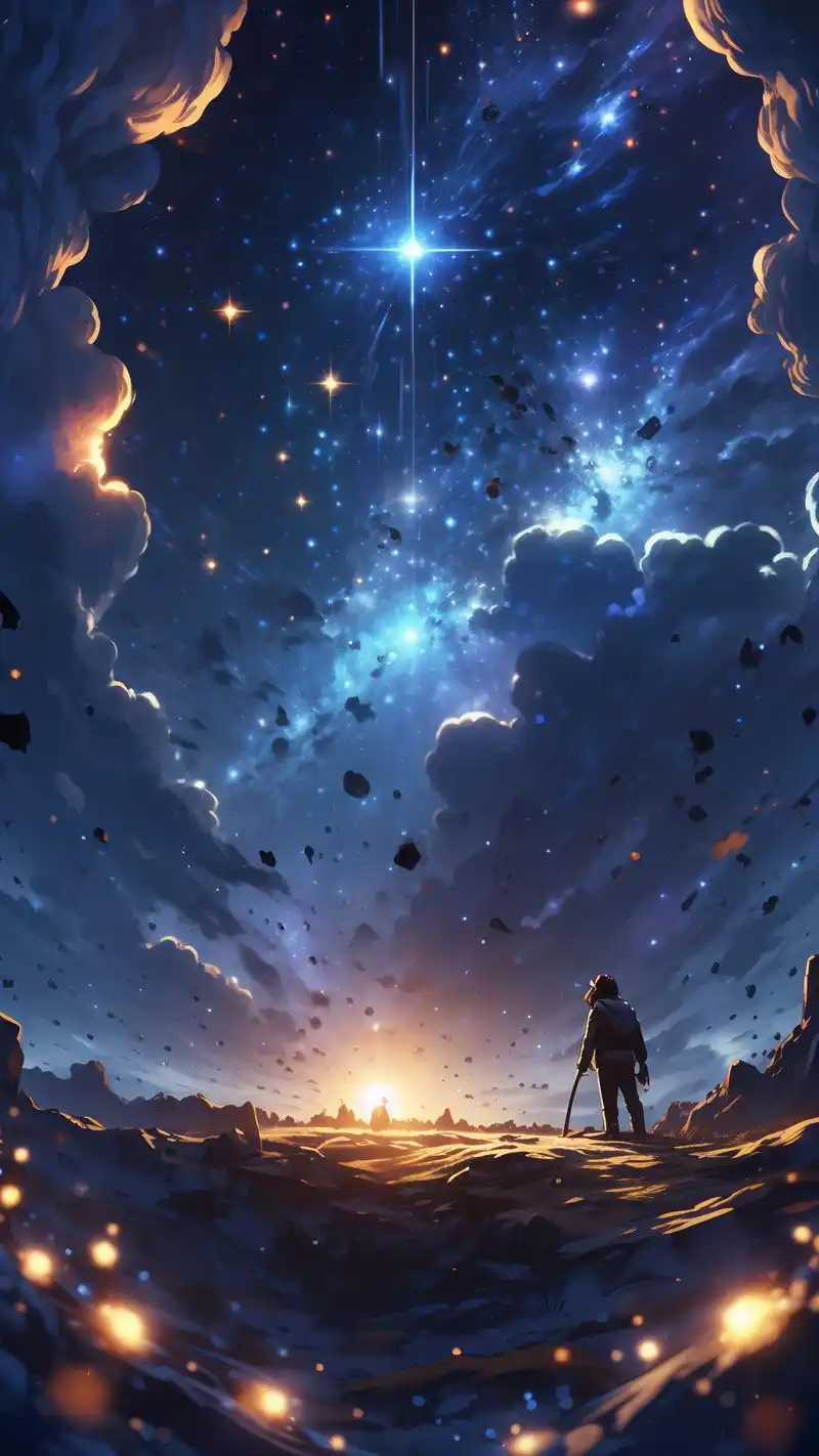 90星空暗色调,女生手机壁纸精选95 每个女孩都有一颗仰望星空的心