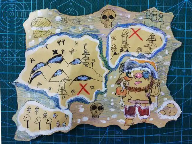 儿童藏宝图简笔画 儿童藏宝图简笔画教程