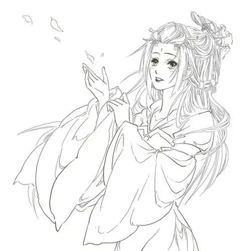 古风妃子简笔画
