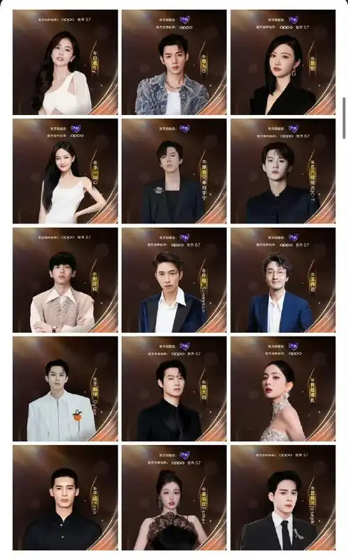 叶童,迪丽热巴,黄渤,黄晓明,惠英红,王一博,徐峥,胡歌,华晨宇,黄磊