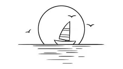 风景简笔画 大自然 - 简单简笔画