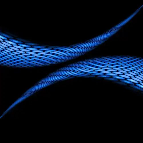 抽象的蓝色圆圈,抽象圆圈蓝黑色背景上.