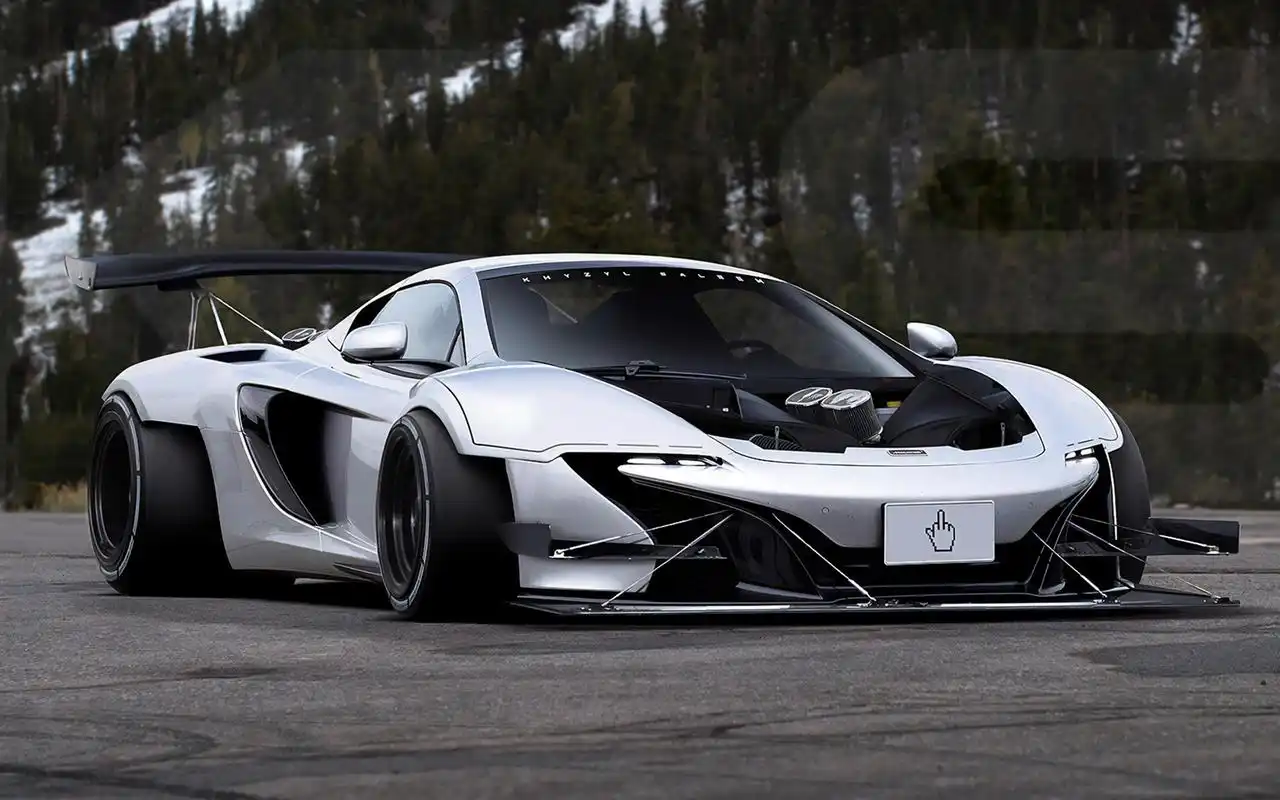 酷炫汽车个性壁纸_急速飞越的速度