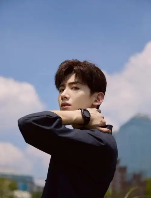 白敬亭工装套装少年感写真图片