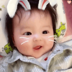 萌娃丸子妹表情包动图