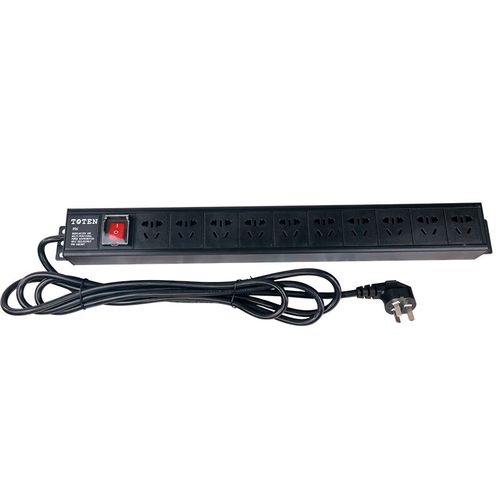 图腾(toten)pdu机柜插座 10位10a 16a国标工业多用插排连接器电源插线