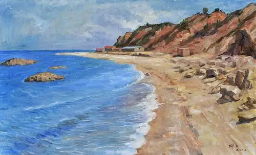 柳玉油画作品欣赏之十七:《2009年在安徽屏山》 柳玉油画作品欣赏之