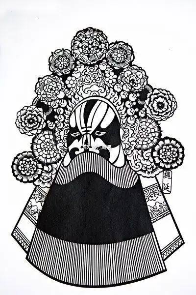 方老师画画#儿童创意美术超话京剧人物线描素材分享