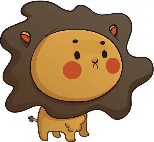 可爱的小狮子图片素材