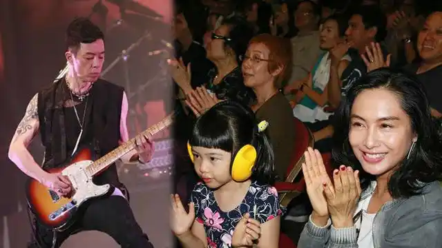 朱茵带6岁女儿黄莺捧场老公演唱会黄贯中台上亲吻女儿超宠溺